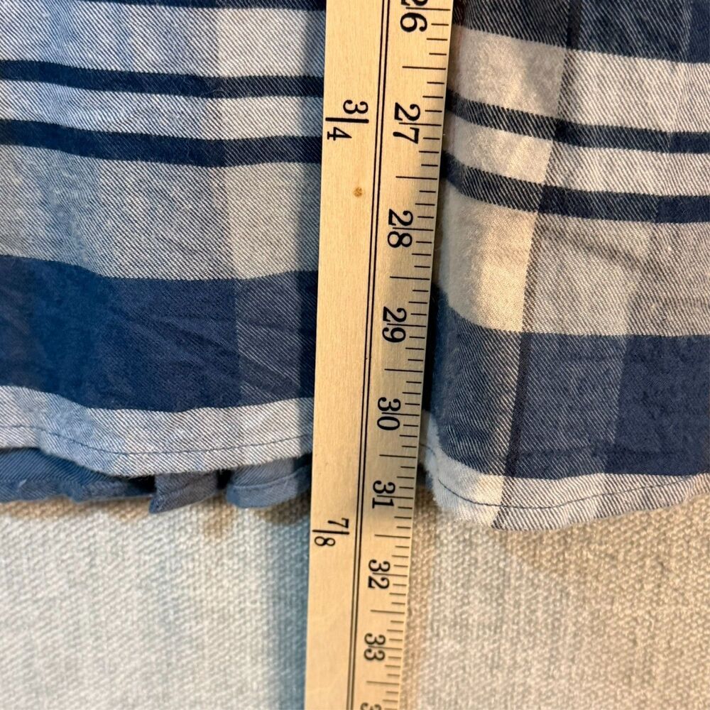 Oakley Men’s Plaid Button Down Shirt Large Blue White Cotton Regular Fit FA16 - Picture 6 of 10